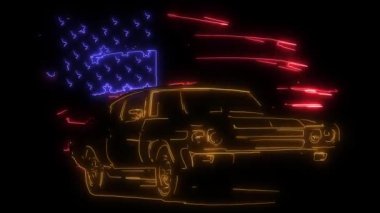 Aletli Amerikan kaslı arabası