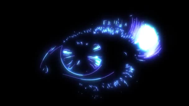 Krásné ženy oči s laserovou animací — Stock video