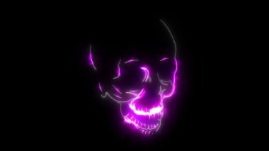 Anatomik Kafatası Sanatı video lazer animasyonu