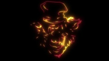 Sevimli kedi lazer animasyon videosu
