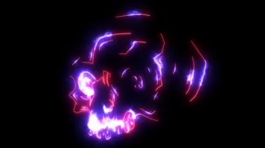 İnsan kafatası lazer animasyon videosu