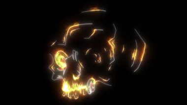 Anatomik Kafatası Sanatı video lazer animasyonu