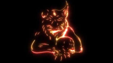 Puma ya da dişi aslan patilerine gizlice sokulur.