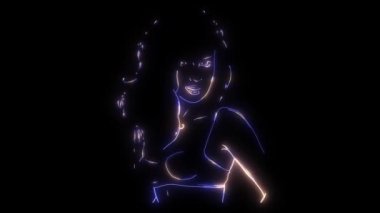 Çekici kadınlar, lazer animasyon videoları.
