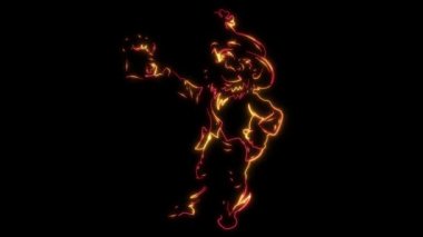Komik Cüce Çizgi Roman. Lazer animasyonu yapıyor.