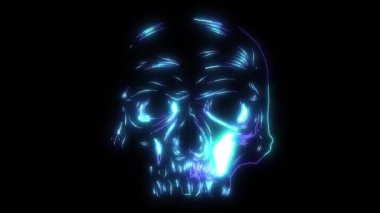 Anatomik Kafatası Sanatı video lazer animasyonu