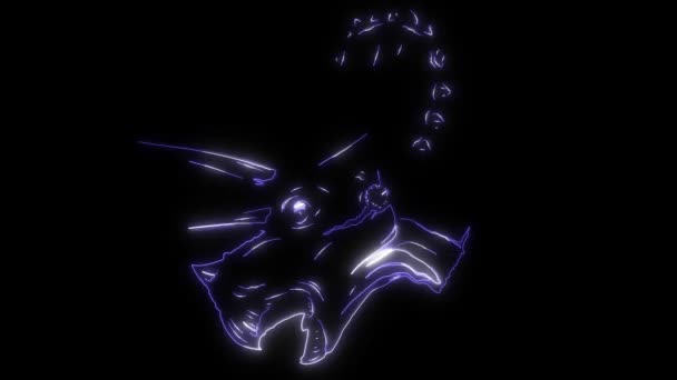 Dinosaurier Silhouetten Gesicht Video-Laser-Animation — Stockvideo