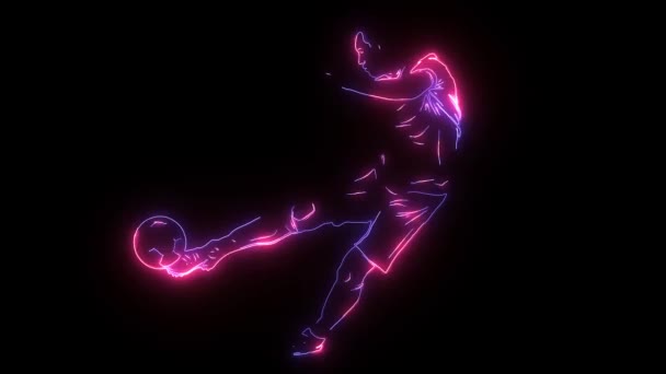 Soccer player with a graphic trail video