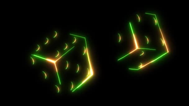 Casino Dice sinal de vídeo animação a laser — Vídeo de Stock