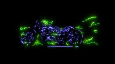 Yanan motosiklet Ride lazer animasyon ışığı