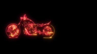 Yanan motosiklet Ride lazer animasyon ışığı