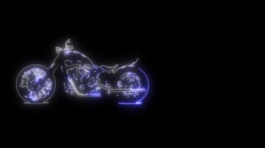 Yanan motosiklet Ride lazer animasyon ışığı