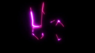 Yüksek Topuk Ayakkabı, Alışveriş Kavramı ile Vintage Glow Signboard. lazer animasyon