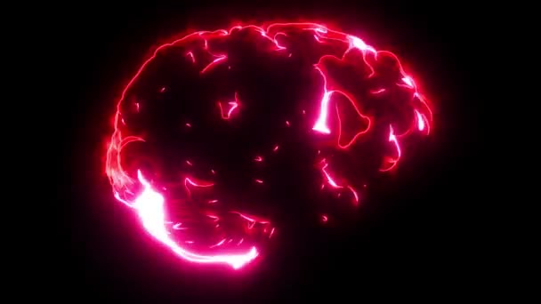 Humano Cérebro Laser Animação Vídeo — Vídeo de Stock