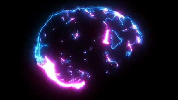 Human Brain Laser Animation Video — Stock Video