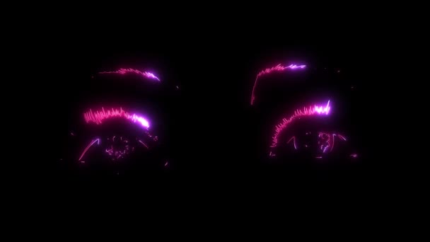 Lazer Animasyon Makyaj Ile Güzel Kadın Gözler — Stok video