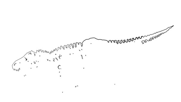 Animazione laser dinoasaur t rex — Video Stock