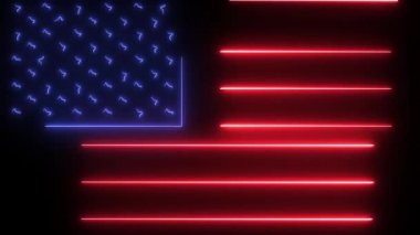El sallayan Amerikan Bayrağı Arkaplan Lazer Canlandırması