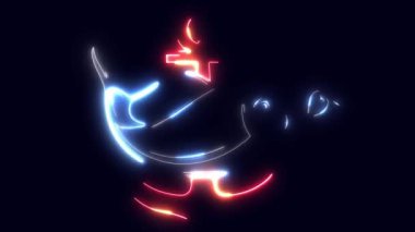 Çapa ve balık lazer animasyonu
