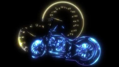 Sürücü lazer animasyonuyla motosiklet yarışı