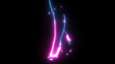 Kadın ayakkabıları, neon ışıklarıyla parlayan topuklar.
