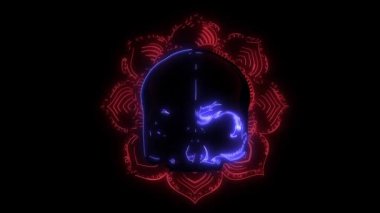 İnsan kafatası lazer animasyon videosu