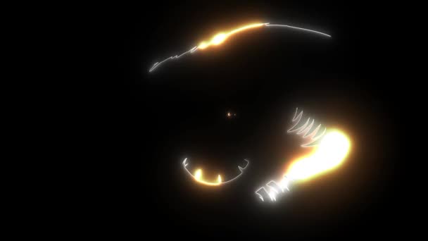 메이크업 레이저 애니메이션과 아름다운 여성의 눈 — 비디오