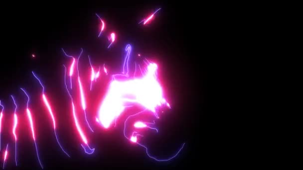 Цифрове лазерне анімаційне відео зебри — стокове відео