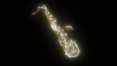 Saksafon silueti. Müzik enstrümanı simgesi