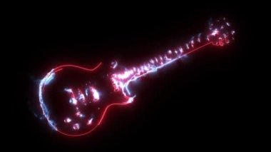 Elektro gitar ikonu. dijital canlandırma