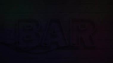 dekorasyon ve duvar arkaplanı için gerçekçi neon yazılı çubuk.