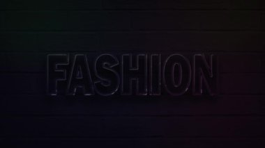 dekorasyon ve duvar arkası için gerçekçi neon yazılı moda.