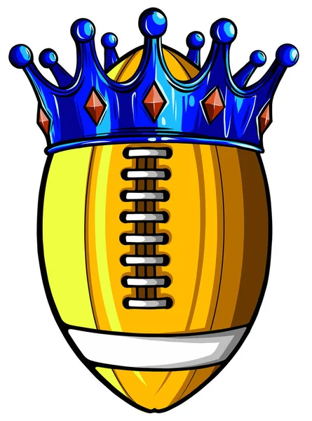 Vektor ilustrace amerického fotbalového míče izolovaného na bílém — Stockový vektor