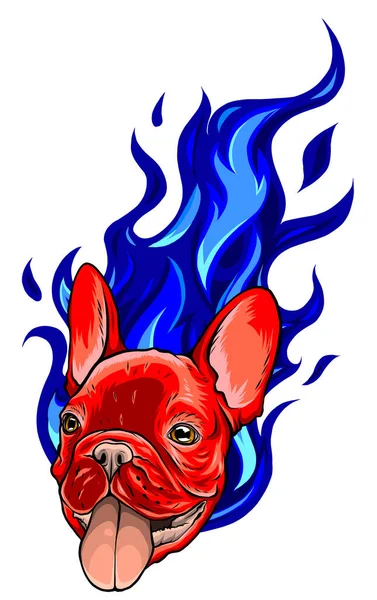 Cara de perro Pug cabeza carlino - ilustración vectorial — Vector de stock