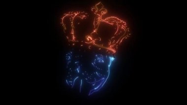Köpek kralı dijital neon video