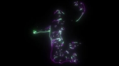 Çizgi film basketbolcusu gülümsüyor.