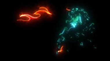 Koşan bir atın silueti