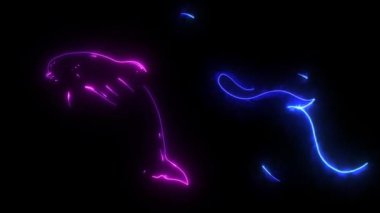Alevli yunus video tasarımı sanat grafiği