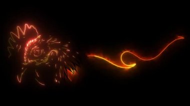 Horoz sıcak tavuk esport logosu maskot şablonu video