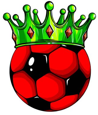 Altın kaplama futbol logosu, vektör illüstrasyonu