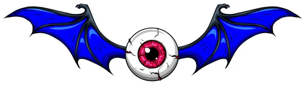 Desenho de tatuagem de um globo ocular voador com asas. —  Vetores de Stock