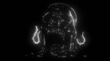Alevli Kurukafa Dijital neon video