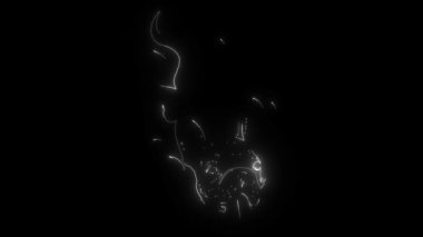 Bull Dog Flame dijital neon video
