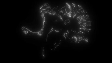 Keçi kafatası dijital neon video
