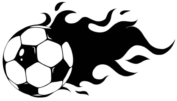 Vector isolado bola de futebol. Vector bola de futebol em preto e branco — Vetor de Stock