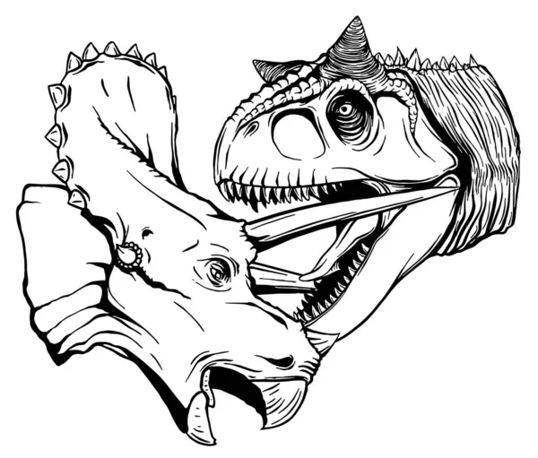 Dinosaurus Vector Illustratie Full Color geschikt voor elk grafisch ontwerp gerelateerd project — Stockvector