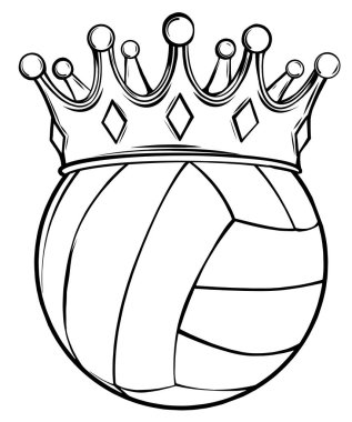 sport Volleyball Ball Vector illustration Drawing art clipart
