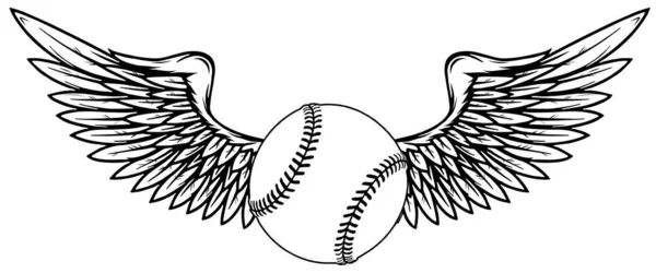 Baseballball Design Element Vector Zeichnung Illustration — Stockvektor