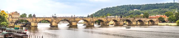 Tjeckien Prag Panorama Över Karlsbron — Stockfoto