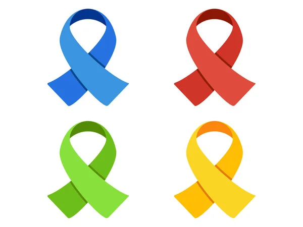 Journée mondiale du cancer. Ruban - Vecteur . — Image vectorielle
